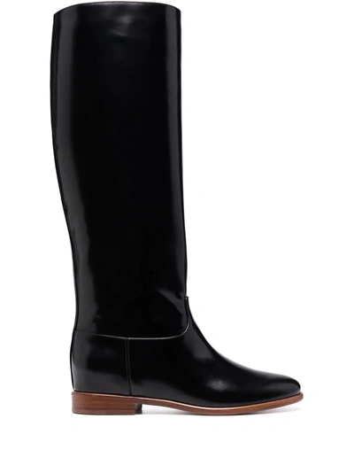 Shop Gabriela Hearst Knee-high Leather Boots In Black