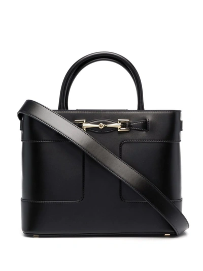 Shop Elisabetta Franchi Horsebit-detail Tote Bag In Black