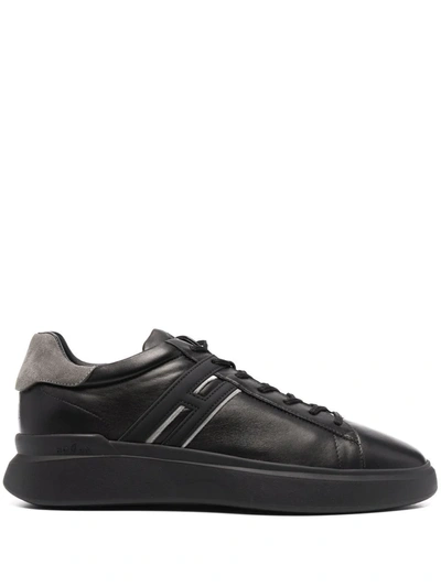 Shop Hogan Low-top Lace-up Sneakers In Black