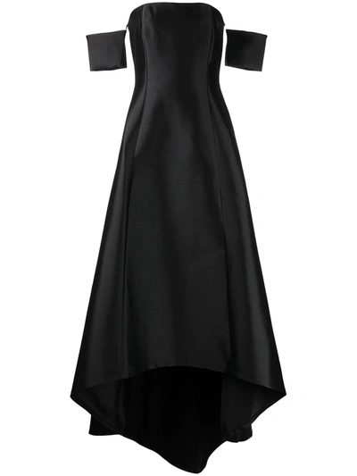 Shop Sachin & Babi Agyness Hi-lo Strapless Gown In Black
