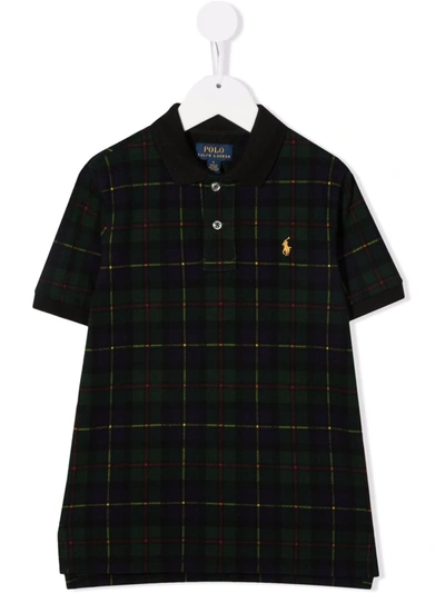 Polo Ralph Lauren Plaid Print Polo Shirt In Green