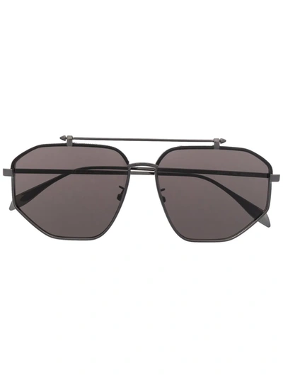 Shop Alexander Mcqueen Pilot-frame Sunglasses In Black