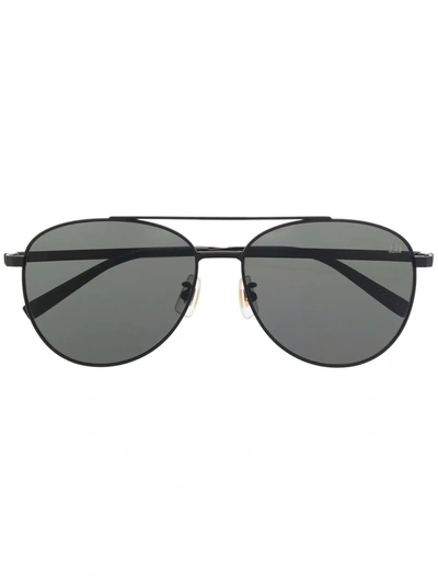 Shop Dunhill Tinted Pilot-frame Sunglasses In Black