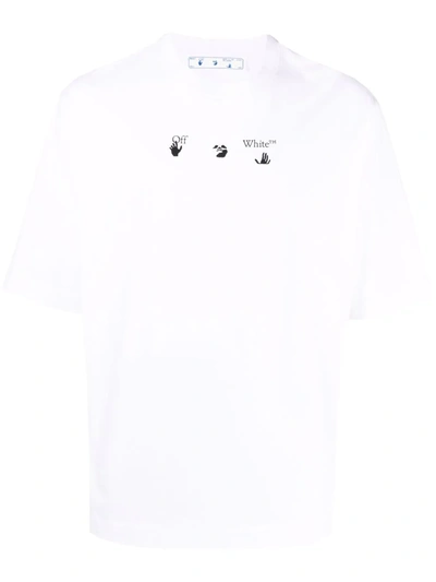 Shop Off-white Arrows Print Cotton T-shirt In White