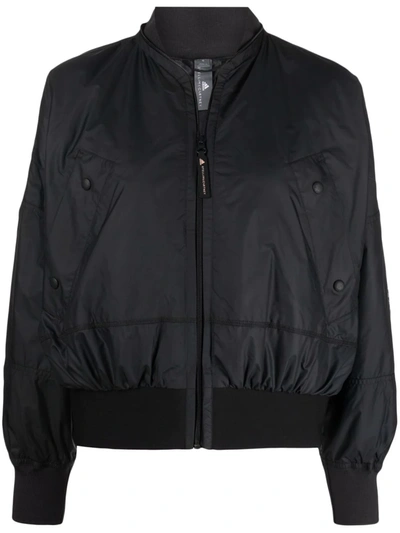 Shop Adidas By Stella Mccartney Woven Bomber Jacket In Black