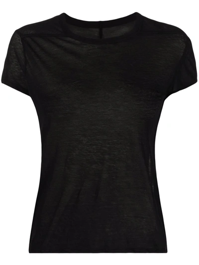 Shop Rick Owens Semi-sheer T-shirt In Black