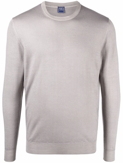 Shop Fedeli Fine-knit Jumper In Grey