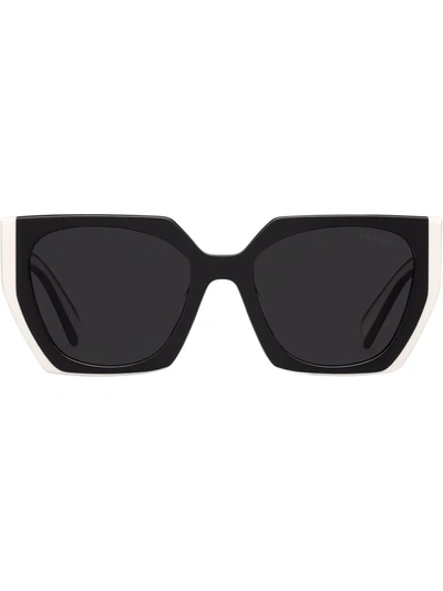 Shop Prada Collection Oversized Frame Sunglasses In Grey