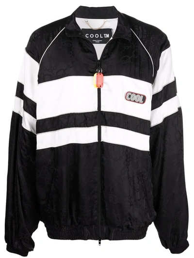 Cool Tm Black Monogram Logo-print Zip Jacket In Black