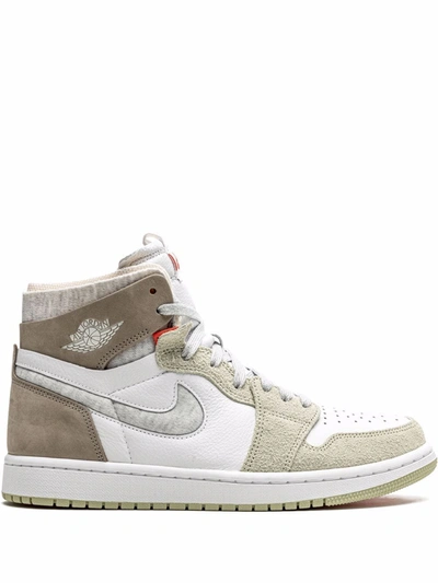 Shop Jordan Air  1 Zoom Cmft "olive Aura" Sneakers In White