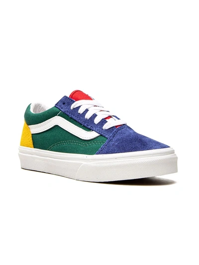 Vans Kids' Old Skool Sneakers In Blue/green/yellow | ModeSens
