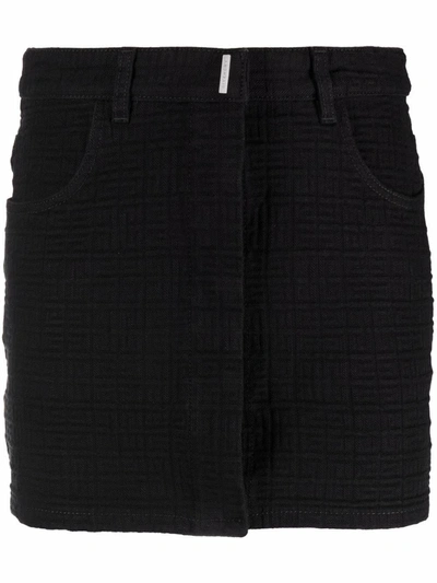 Shop Givenchy Logo-monogram Mini Skirt In Black