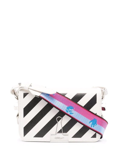 Shop Off-white Mini Diag Shoulder Bag In White