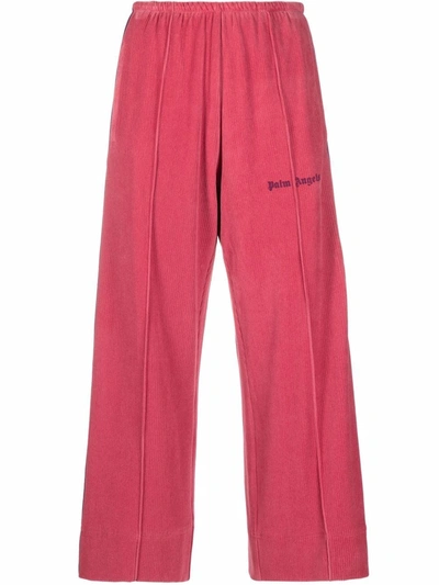Shop Palm Angels Logo-print Sweatpants In Pink
