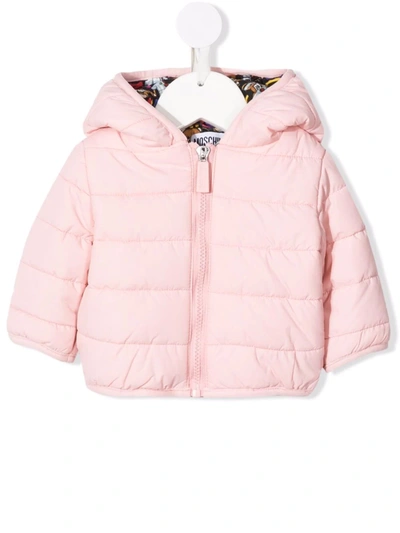 Shop Moschino Puffer Jacket In Pink