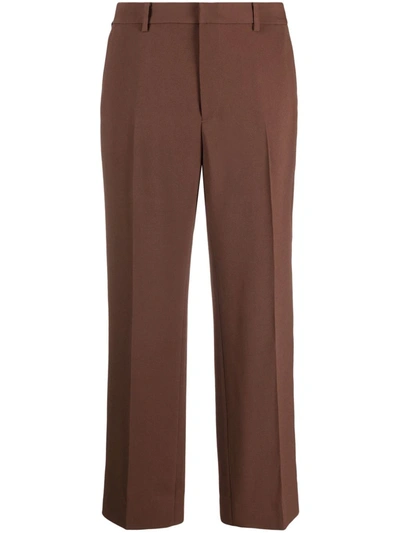 Shop N°21 Tailored Cropped Trousers In Brown