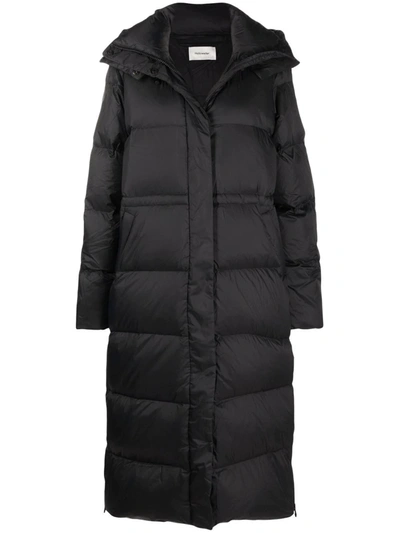 Shop Holzweiler Oversized Padded Hooded Coat In Black