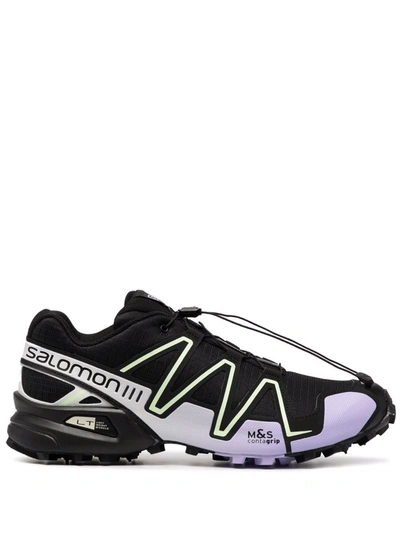 Shop Salomon M&s Contagrip Sneakers In Black