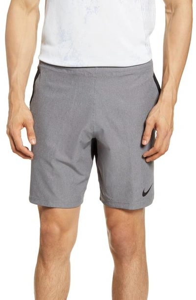 Shop Nike Tech Pack Flex Repel Athletic Shorts In Charcoal Heather/ Black