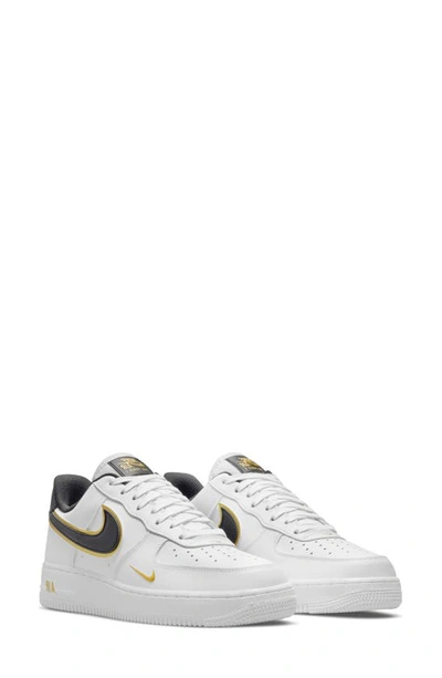 Shop Nike Air Force 1 '07 Lv8 Sneaker In White/ Black/ Metallic Gold