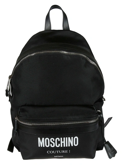 Shop Moschino Couture Logo Backpack In Black