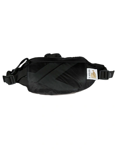 Shop Lanvin Logo Patch Belt Bag In Black