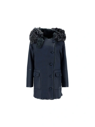 Shop Urbancode Coat In Navy