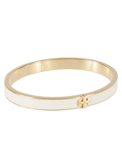 Shop Tory Burch Kira Enamel 7mm Bracelet In Tory Gold/new Ivory