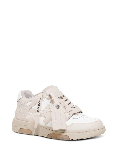 Shop Off-white Out Of Office Calf Leather Sneaker In Beige