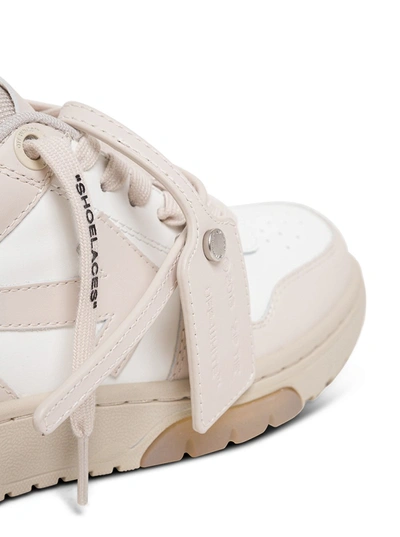 Shop Off-white Out Of Office Calf Leather Sneaker In Beige