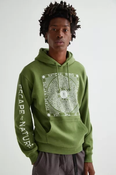 Shop Parks Project Escape To Nature Hoodie Sweatshirt In Olive