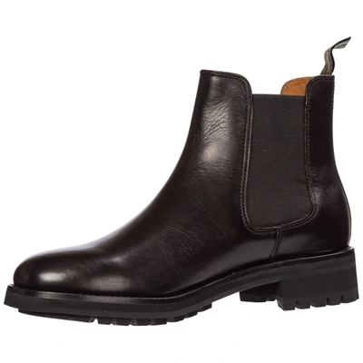 Shop Ralph Lauren Men's Genuine Leather Ankle Boots  Bryson In Black
