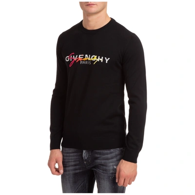 Shop Givenchy Men's Crew Neck Neckline Jumper Sweater Pullover In Black