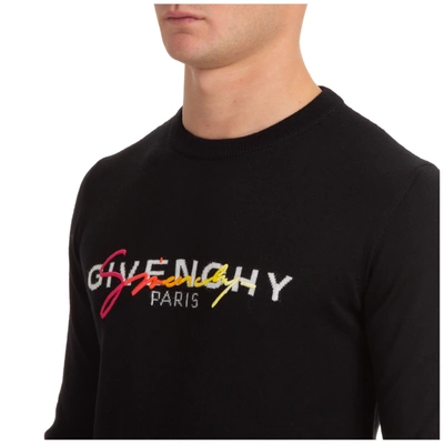 Shop Givenchy Men's Crew Neck Neckline Jumper Sweater Pullover In Black