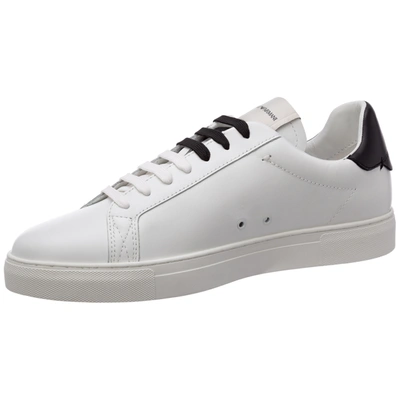 Shop Emporio Armani Men's Shoes Leather Trainers Sneakers In White