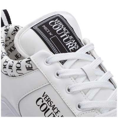 Shop Versace Jeans Couture Men's Shoes Leather Trainers Sneakers  Speedtrack In White