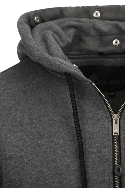 Shop Moose Knuckles Classic Bunny - Sweatshirt With Hood In Grey