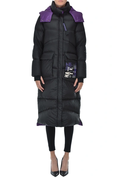 Shop Bosideng Quilted Long Down Jacket In Black