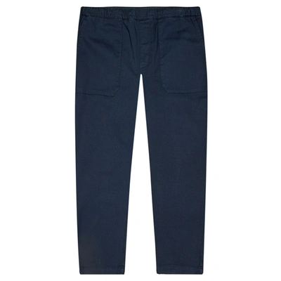 Shop Albam Kennedy Drawstring Trousers In Navy