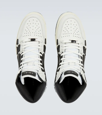 Shop Amiri Skeleton High-top Sneakers In White Black