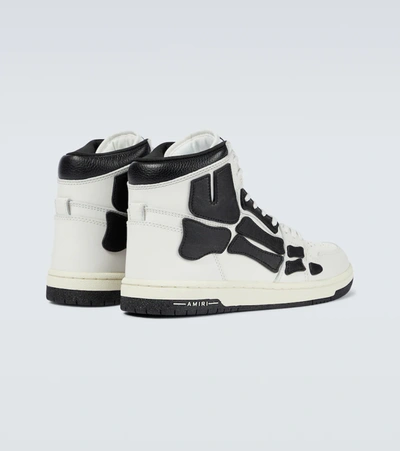 Shop Amiri Skeleton High-top Sneakers In White Black