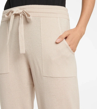 Shop Eres Ardent Wool And Cashmere Knit Sweatpants In Satin Grege