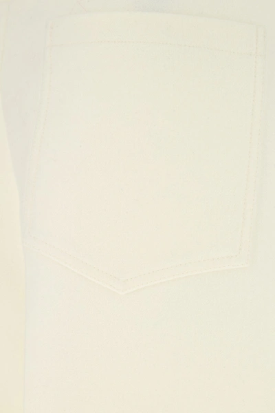 Shop Z Zegna Ivory Wool Pant  White  Uomo 50