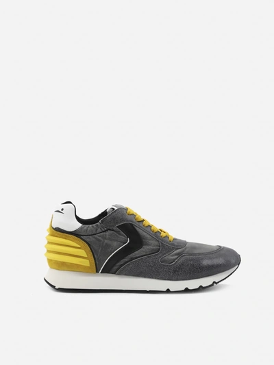 Shop Voile Blanche Liam Power Sneakers In Leather In Grey