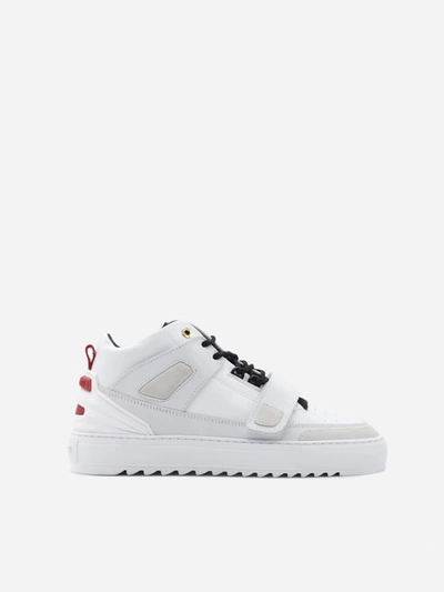 Shop Mason Garments Firenze Mid Sneakers In Leather In White