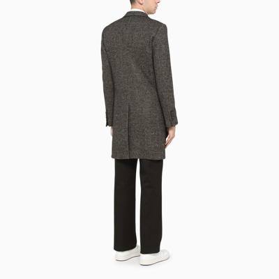 Shop Dolce & Gabbana Gray Single-breasted Coat In Grey