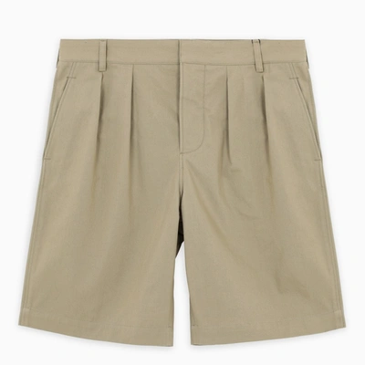 Shop Saint Laurent Beige Pleated Shorts