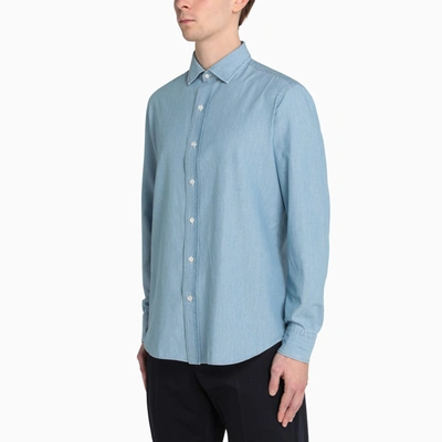Shop Salvatore Piccolo Denim Shirt In Blue
