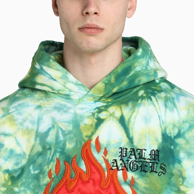 Shop Palm Angels Multicolour Oversize Sweatshirt In Green