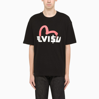 Shop Evisu Black Sfera Ebbasta X  T-shirt